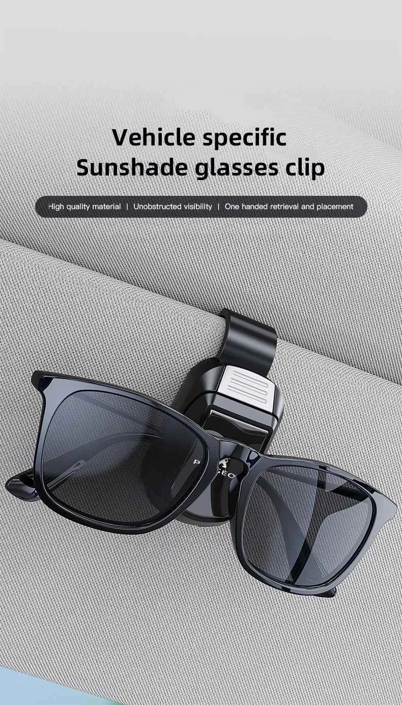 Mirror Style Car Sun Visor Glasses Holder Sunglasses Clip For Peugeot 206 307 308 3008 207 208 407 4008 408 508 2008 5008 301