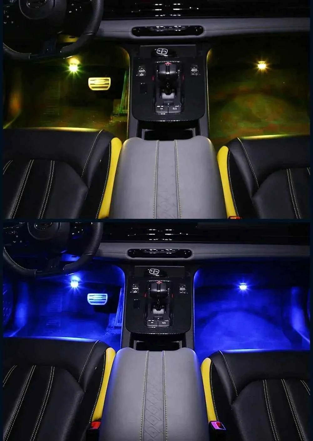 1/10PCS Wireless Adhesive LED Car Interior Ambient Light Remote Control Decor Auto Roof Foot Atmosphere Lamp Bicycle Tail Light