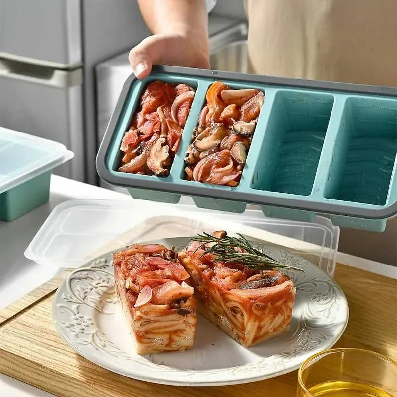 Silicone Freezer Tray ,Freezing Trays with Lid for Meal Prep Silicon Soup Portion Freeze Tray Make Stock Souped Ice Cube The jack market .AU The jack market .AU $ 39 14:350853#2grid-blue