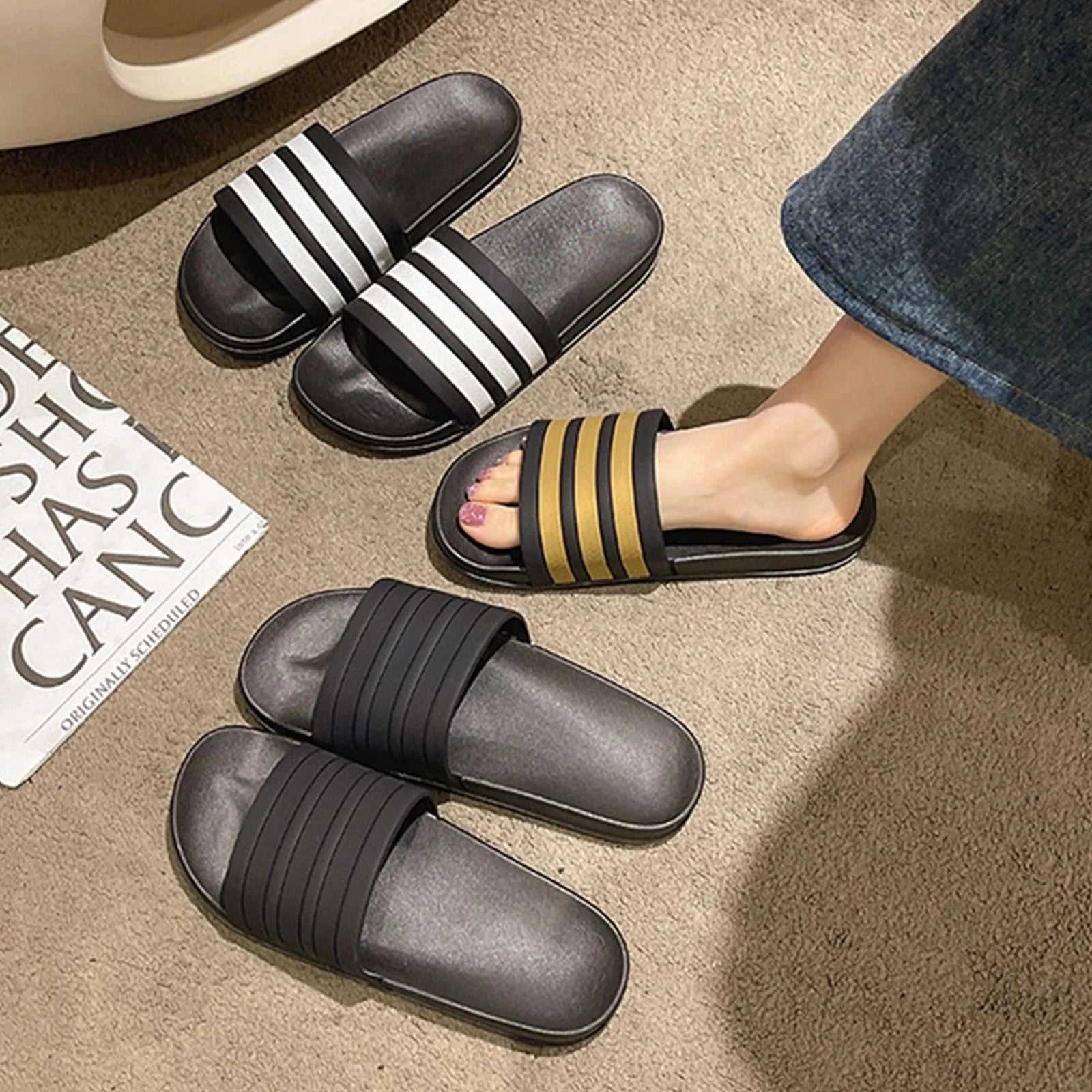 Smile New Women's Home Slippers Indoor Non-slip Bathroom Slippers Outdoor Swimming Slippers Soft Beach Slippers For Women The jack market .AU The jack market .AU Step Up Your Style: Trendy Shoes for Every Occasion! $ 66 14:822976228#Blue;200000124:4280324