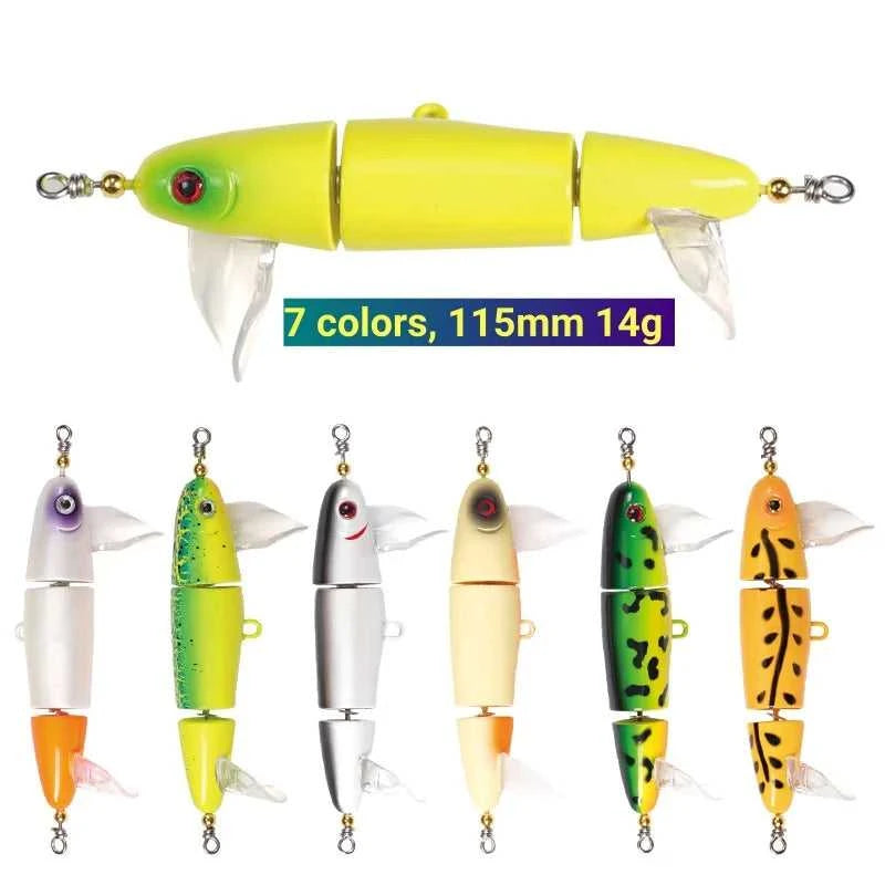 Top Water 3-Section Fishing Lures Sea Bass Crankbaits Minnow Whopper Freshwater Saltwater Floating Lure for Catfish Pike Teaser The jack market .AU The jack market .AU Fishing Gear $ 27 14:200006152#Light Green;5:8022#14g 115mm