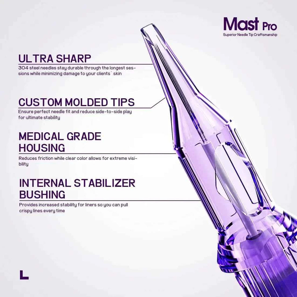 Mast P20 Wireless Tattoo Machine Kit - 2.5mm Stroke, 1000mAh Battery, Lightweight Design for Effortless PMU Mastery