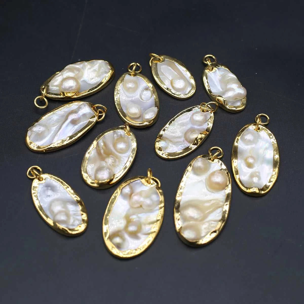 New Fashion Natural Shell Pendant Oval Mother of Pearl Charms Bead for Jewelry Making DIY Necklace Earring Accessories Gift 1pc The jack market .AU The jack market .AU Jewellery & Chains $ 52 200001033:361188#18x22-22x24mm