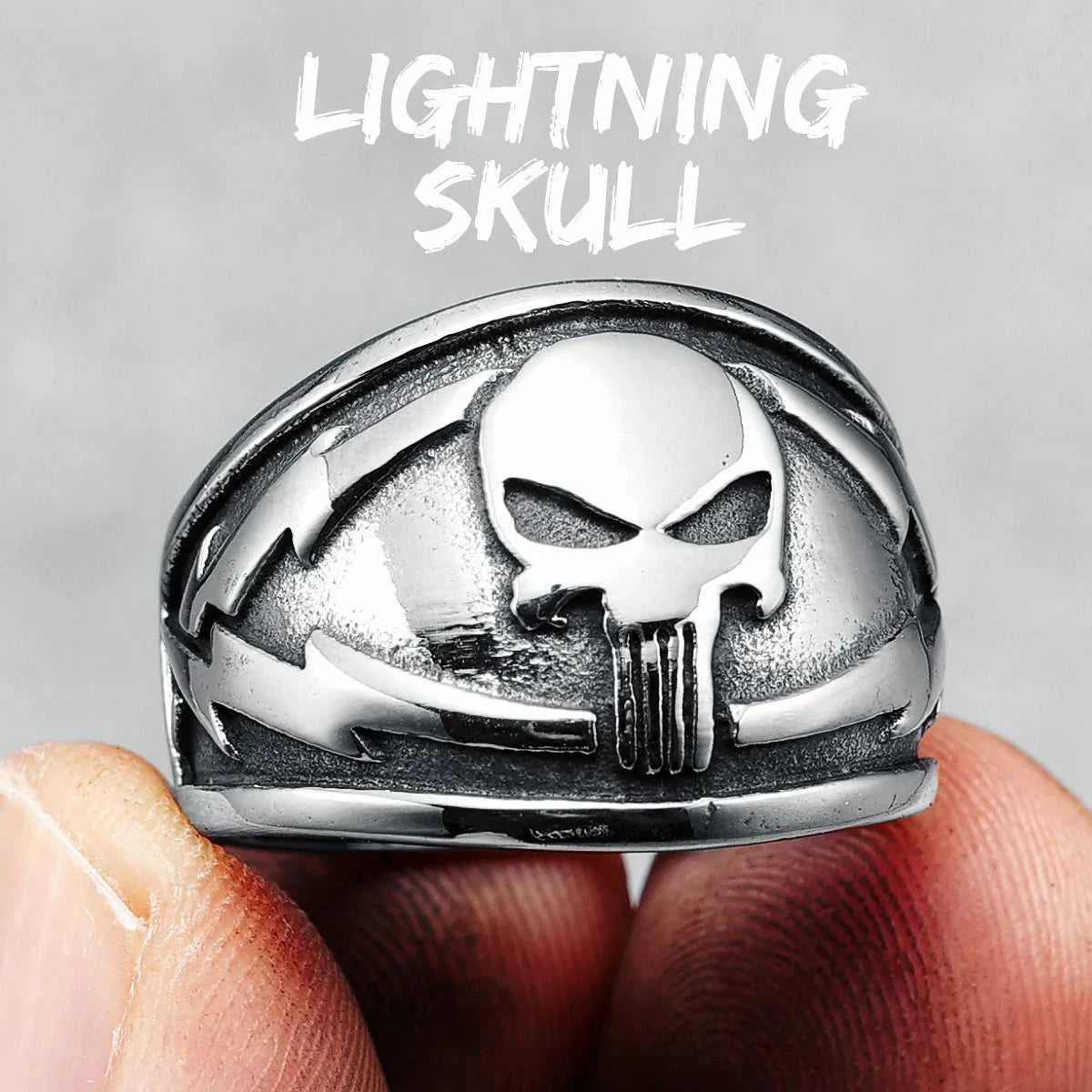 Lightning Skull Men Ring 316L Stainless Steel Skeleton Rock Punk Warrior Rings Rap for Rider Male Boyfriend Jewelry Best Gift The jack market .AU The jack market .AU Jewellery & Chains $ 50 200000369:200000296;200000783:29#R924-Lightning Skull