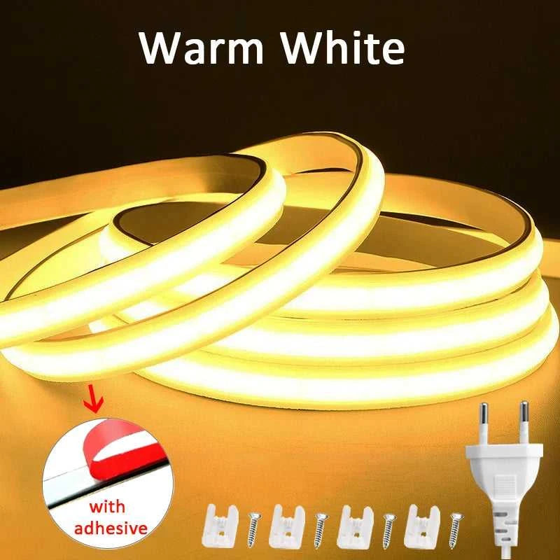 220V Led Strip High Brightness COB LED Strip 220V Flexible Ribbon for Room Bedroom Kitchen Lighting The jack market .AU The jack market .AU Home $ 63 136:9131245839#White;14:29#no ON-OFF switch;249:200006308#4m