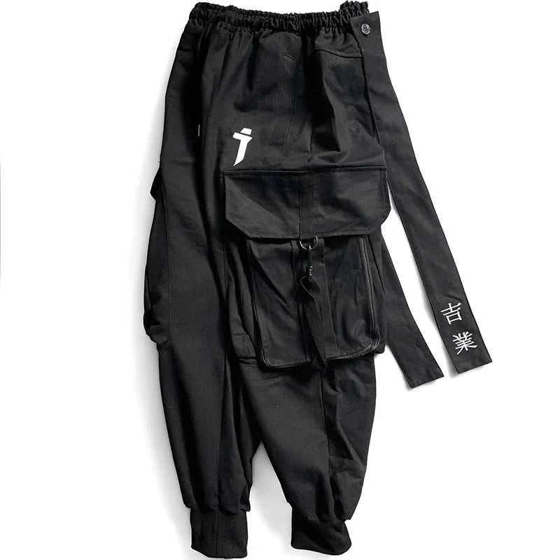 11 BYBB'S DARK Hip Hop Cargo Pants Men Embroidery Joggers Trousers Elastic Waist Rock Ribbon Streetwear Pant Male Black The jack market .AU The jack market .AU Men Fashion $ 88 14:193#black;5:361385