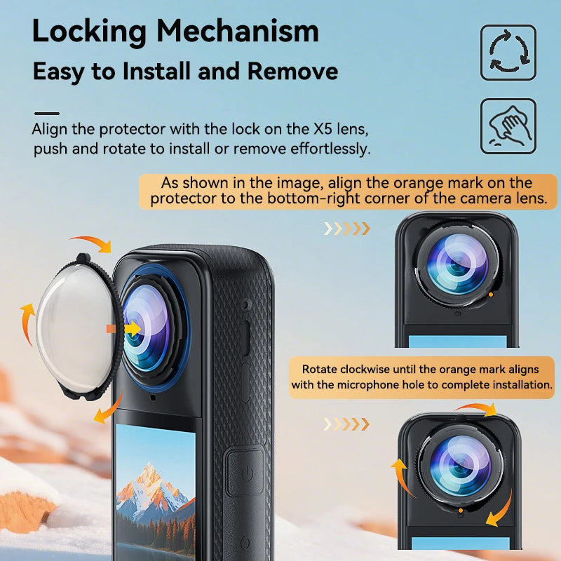 Lens Guards for Insta360 X5 Rotating Anti-Scratch High Quality Lens Protector Cap for Insta 360 X5 Protective Guard Accessories