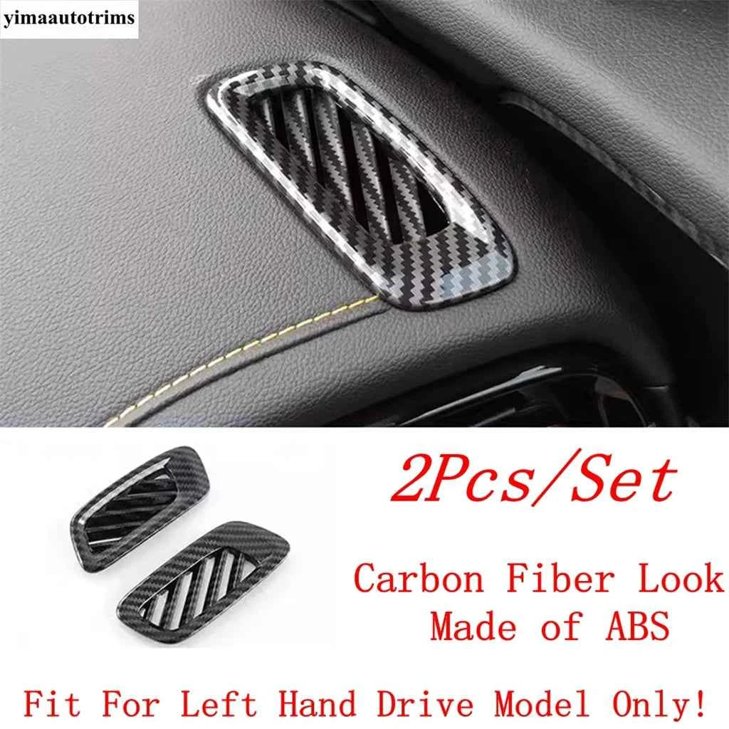 Dashboard AC Air Conditioning Outlet Vents Frame Cover Trim For GAC Trumpchi Empow 2022 - 2025 Carbon Fiber Accessories Interior