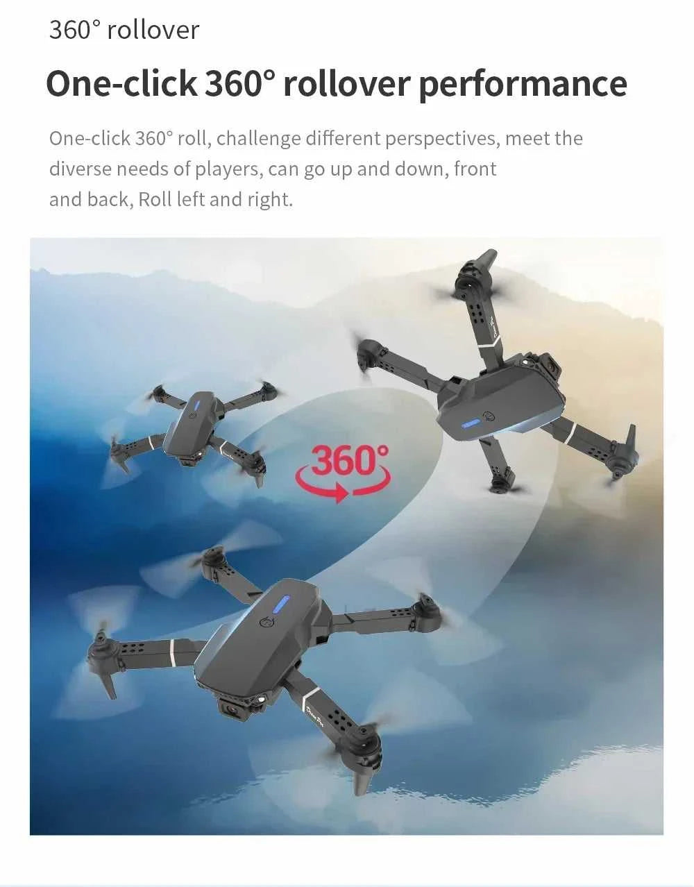 Foldable E88 Mini Drone with 4K HD Camera WiFi FPV Function RC Quadcopter Aircraft Toy Ideal Gift for Both Kids and Adults The jack market .AU The jack market .AU Drones $ 71 14:691#Gray-Dual-4K-Bag