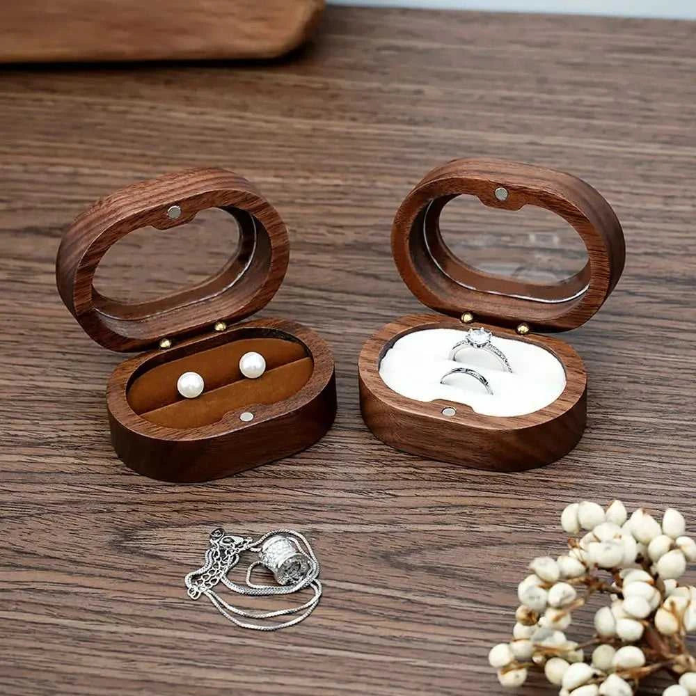 Retro Oval Wooden Jewelry Box Lover Ring Display Box Engagement Wedding Couples Ring Storage Holder Love Gift The jack market .AU The jack market .AU Jewellery & Chains $ 51 14:29#black;5:200004182#Double