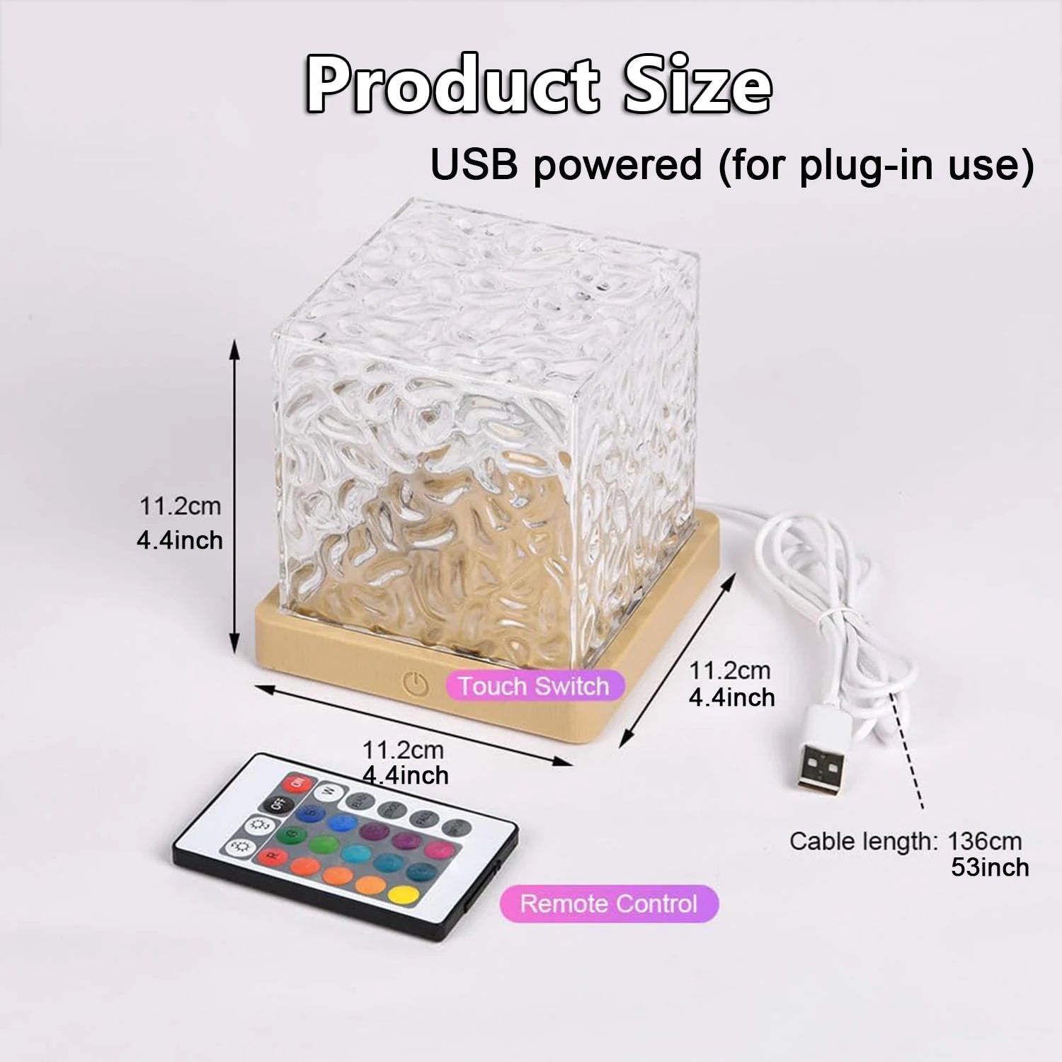 16Colors Ocean Wave Aurora Projector Light Touch LED Night Light Remote Dimmable Auto Rotating USB Powered Gift Party Decoration - Jack market 1988Jack Market 1988