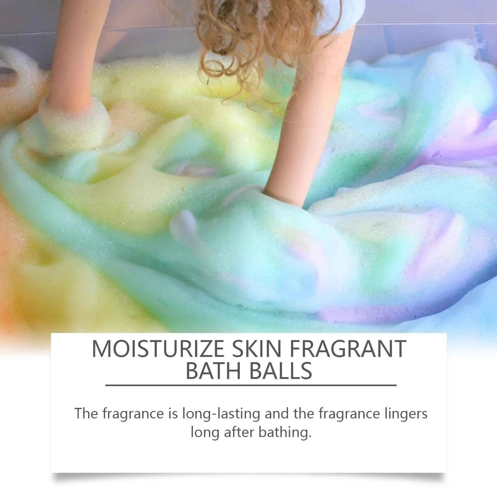 Colorful Bliss Bath Balls Set - 6 Scented Moisturizing & Exfoliating Spa Treats for Relaxation and Skin Renewal
