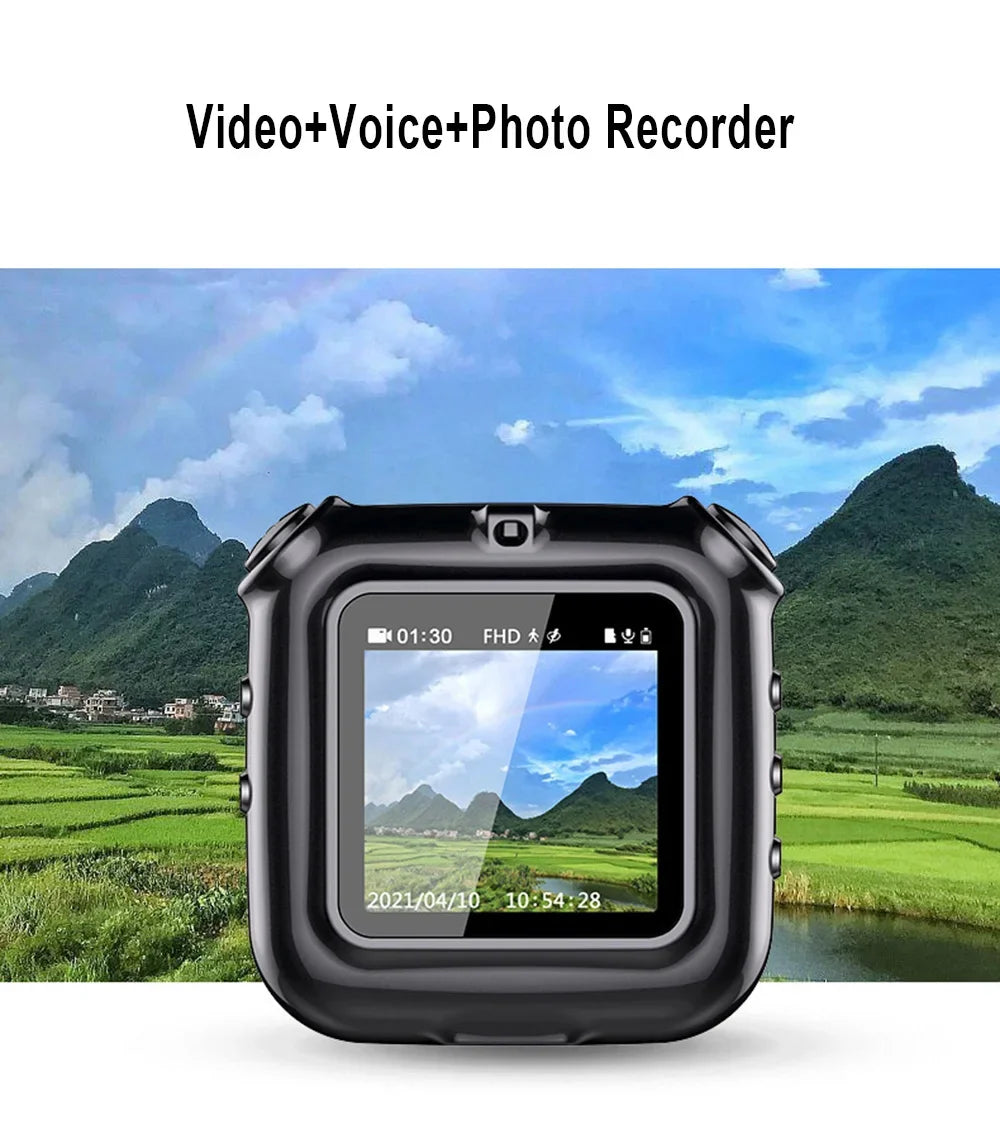 4-256GB Mini Clip Digital Camera Video Photo Audio Voice Recorder with Screen 1080P Bodycam Cam Smart Loop Recording Camcorder