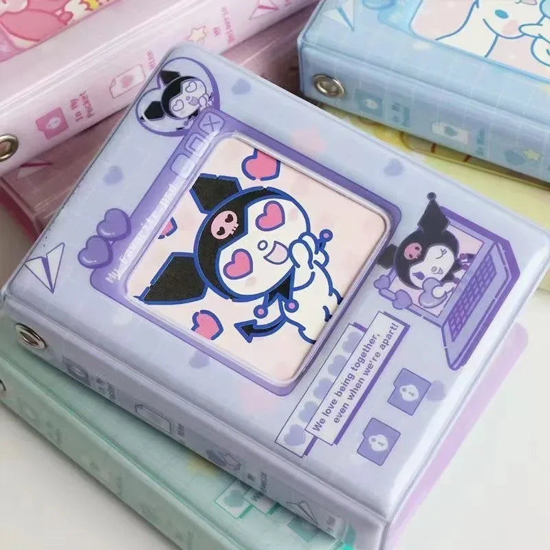Hello Kitty Refillable Photo Album Cute Cartoon Design for Kpop Star Cards Collection Kawaii Memory Book with PVC Sleeves Gift