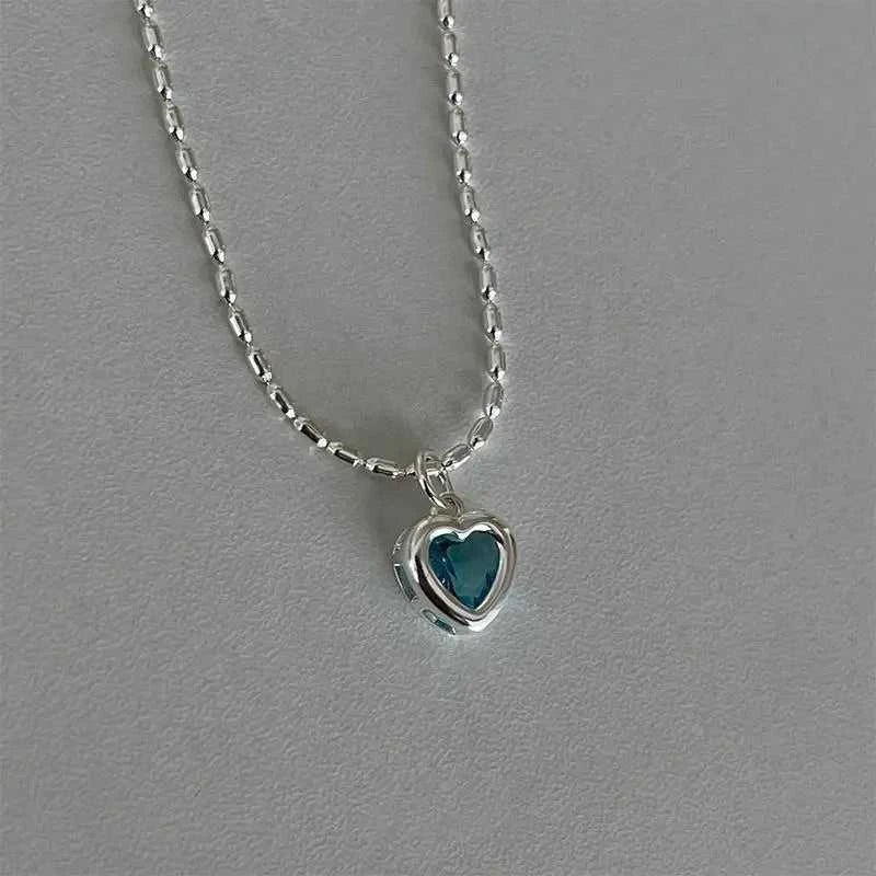 New 925 Sterling Silver Heart Necklaces Pendant Fashion Sterling Silver Jewelry Statement for Women The jack market .AU The jack market .AU Jewellery & Chains $ 49 200000226:200004890#blue