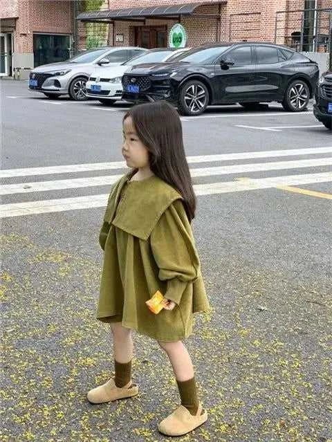 Baby Girls Skirt 2023 New Spring and Autumn Girls Skirt Korean Style Dark Green Solid Color Fashionable Dress The jack market .AU The jack market .AU Mum & Kids: Essential Products for Every Family $ 47 14:175#green;200000463:200004187#2T-90CM