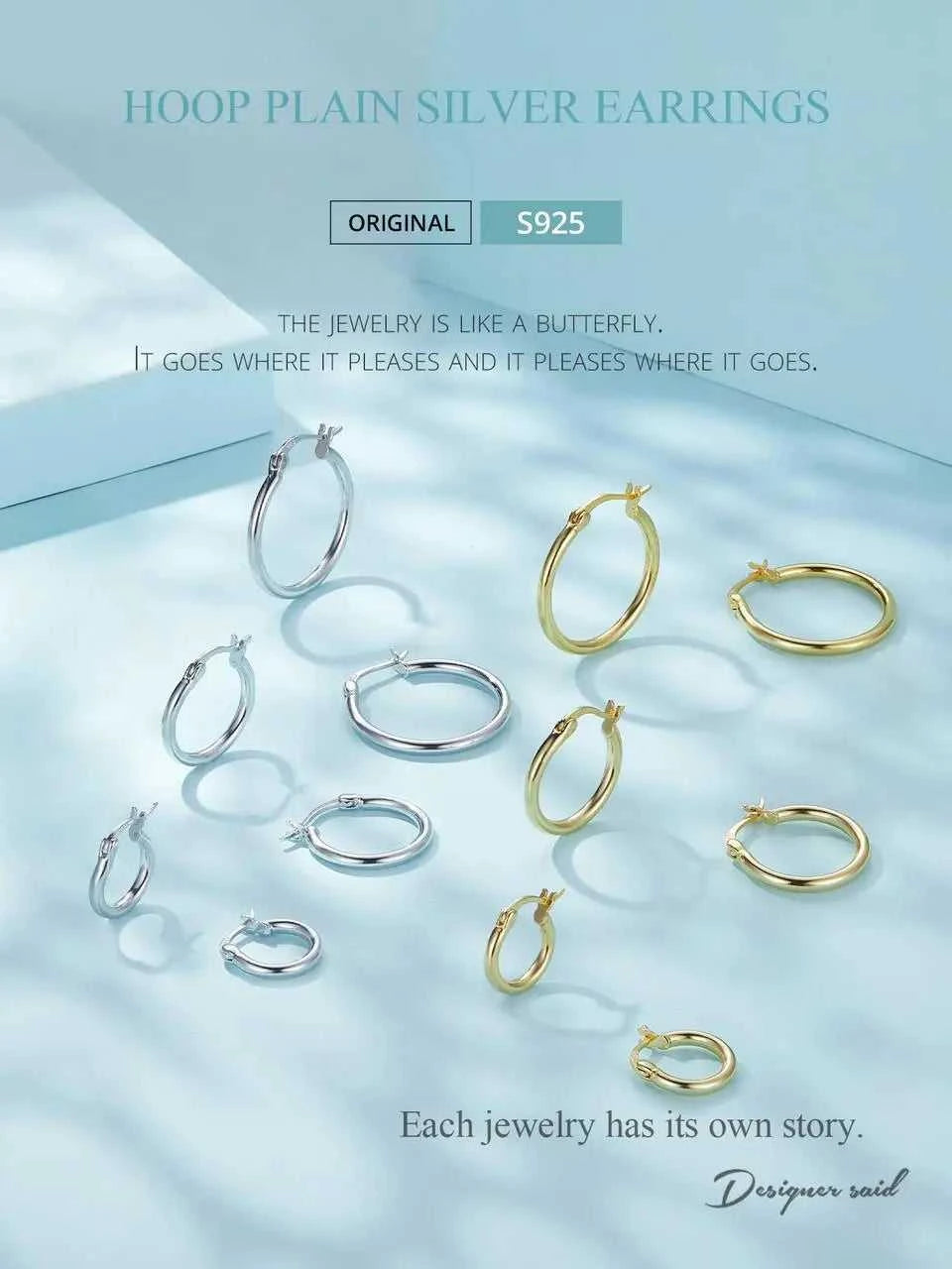 BAMOER 925 Sterling Silver Bold Classic Hypoallergenic Hoop Earrings, 14K White Gold Plated Glossy Tube Earrings for Women Gift The jack market .AU The jack market .AU Jewellery & Chains $ 65 200000226:365458#Gold - 21mm;200007763:201336100