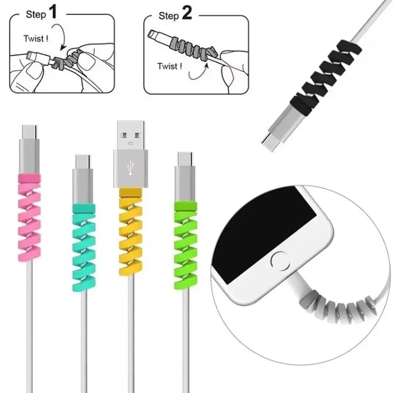 Cable Buddy Cable Winder - Tangle-Free Organizer for Universal Charging Cables & Data Wires