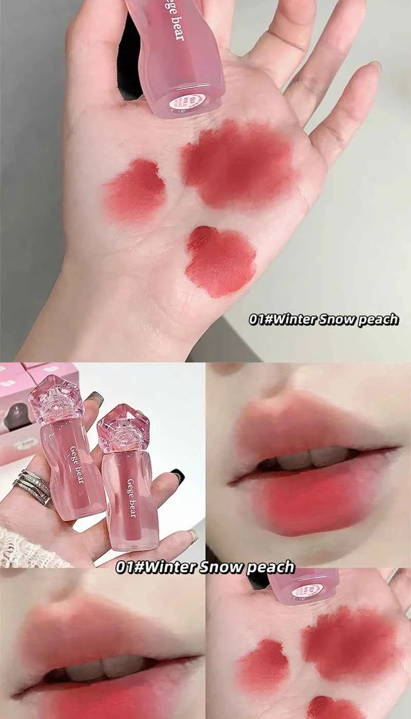 Gege Bear Velvety Cream Lip Mousse - Highly Pigmented, Nourishing Formula with Soft, Long-Lasting Texture