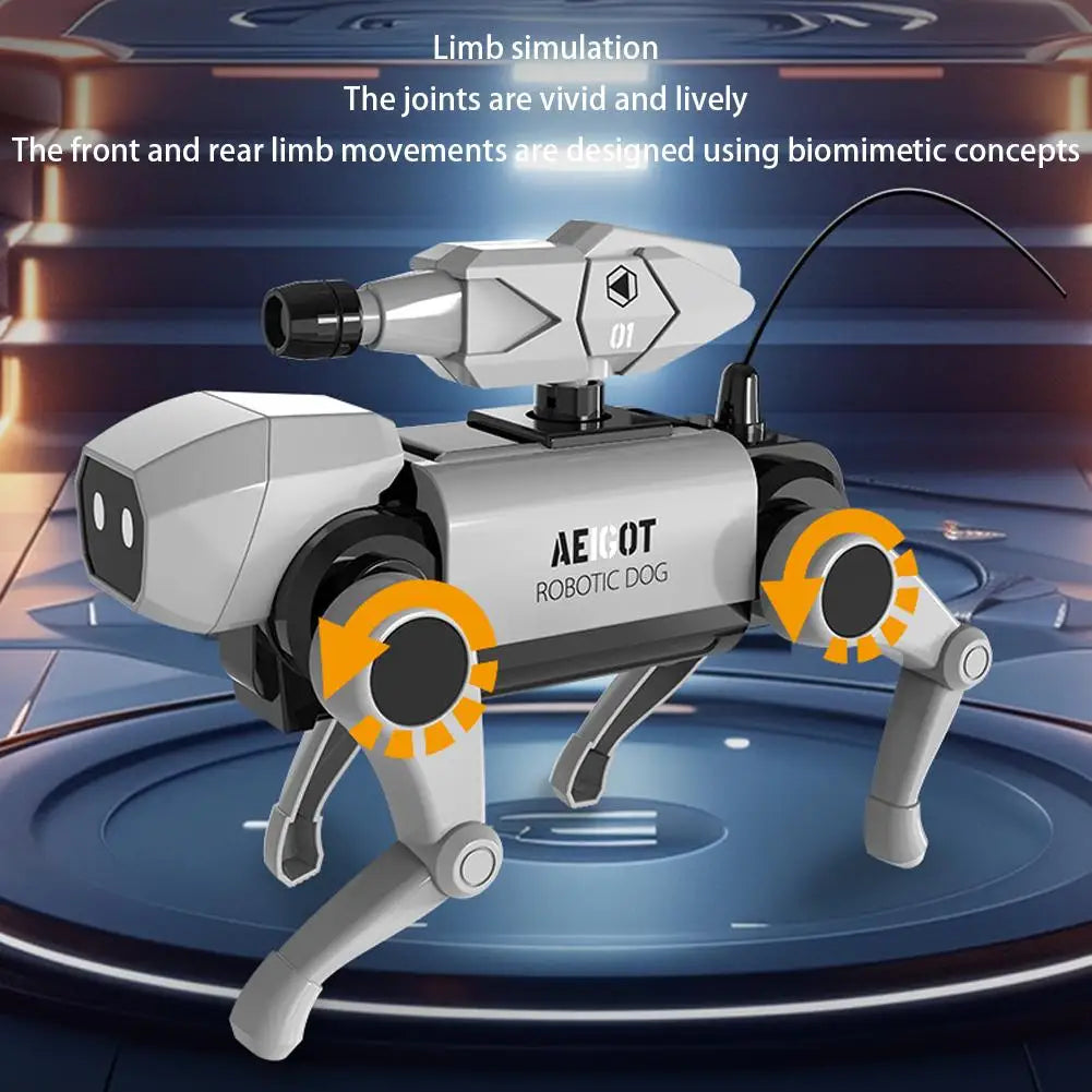 New remote-controlled mechanical dog toy children's remote-controlled assembly model toy children's toy gift