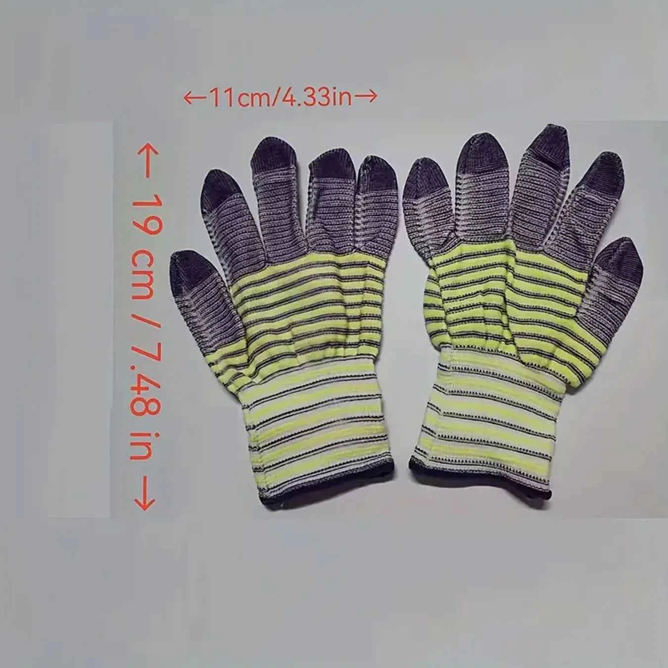 Zebra Stripe Work Gloves - 10PCS Anti-Slip & Wear-Resistant for Men & Women - Ultimate Labor Protection