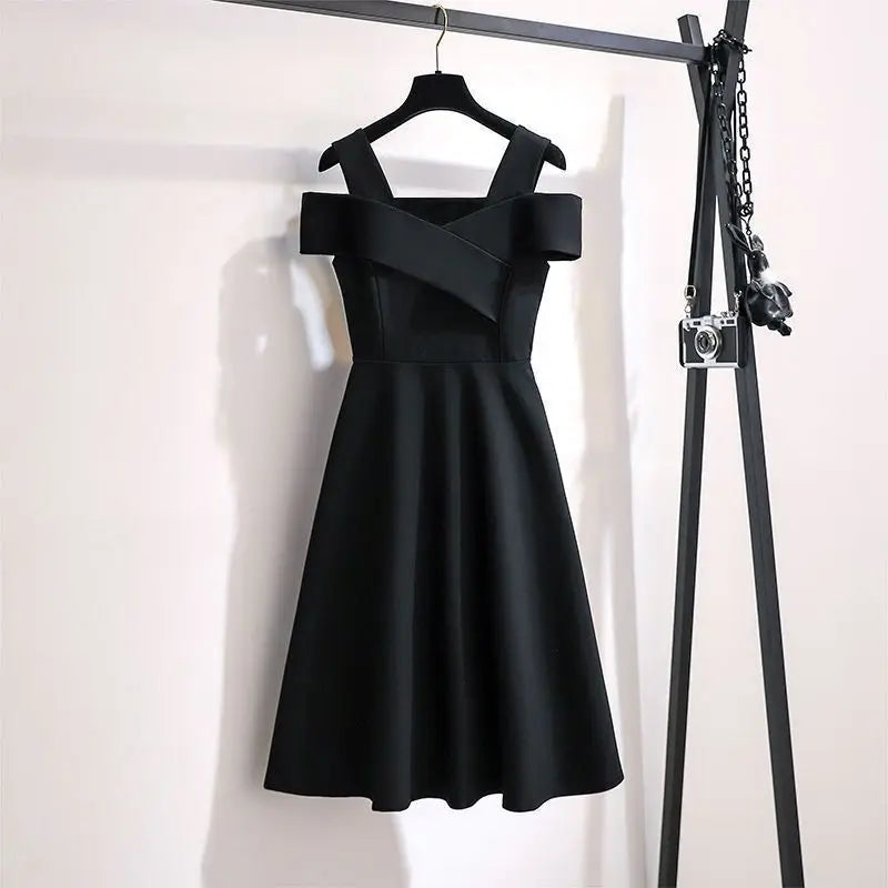 Elegant Korean Chic Two-Piece Dress Set: Short Sweater & Suspended Skirt for Spring & Autumn