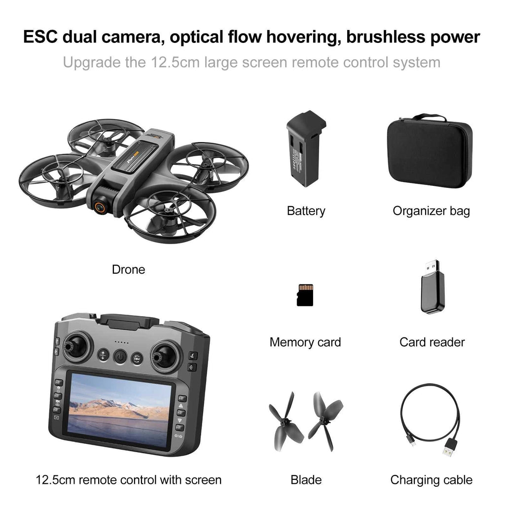 2025 New S156 Drone with Screen Brushless Optical Stream Positioning Quadcopter with Camera FPV Traverser Novice Toy Airplane The jack market .AU The jack market .AU $ 127 14:29#Black