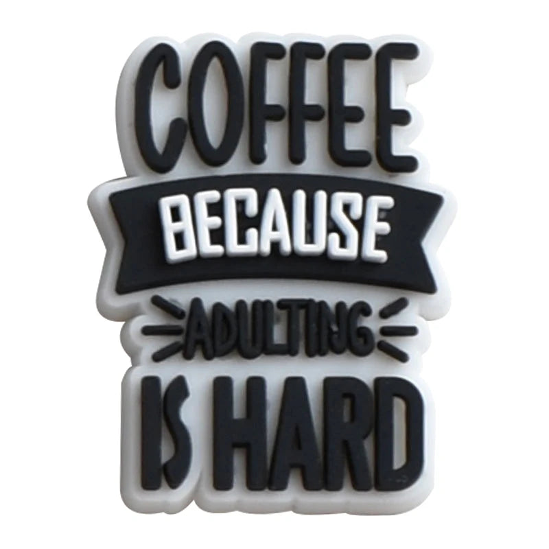 Coffee Shoe Charms for Crocs Accessories Men Clogs Pins Women Badges Boy Girls Jeans Kids Decorations Buckle Shoes Accessories