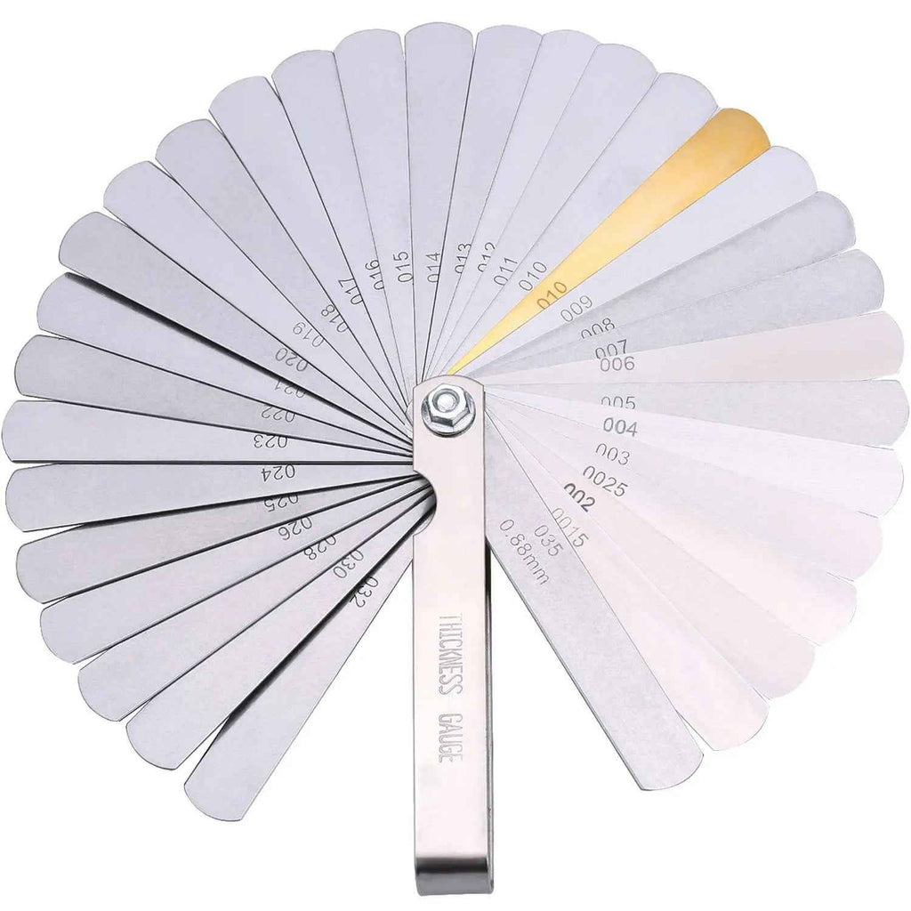 Metric Thickness Feeler Gauge 32 Blades Set Tappet With Brass Gap Measure Tool Range 0.04mm 0.88mm Valve Motorcycle Measurement