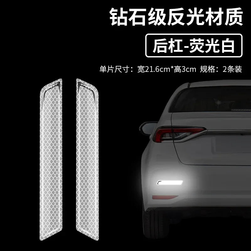 Car wheel arches, front and rear bumpers,night reflective decorative car stickers, universal body protection stickers, stickers