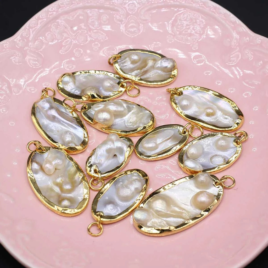 New Fashion Natural Shell Pendant Oval Mother of Pearl Charms Bead for Jewelry Making DIY Necklace Earring Accessories Gift 1pc The jack market .AU The jack market .AU Jewellery & Chains $ 52 200001033:361188#18x22-22x24mm