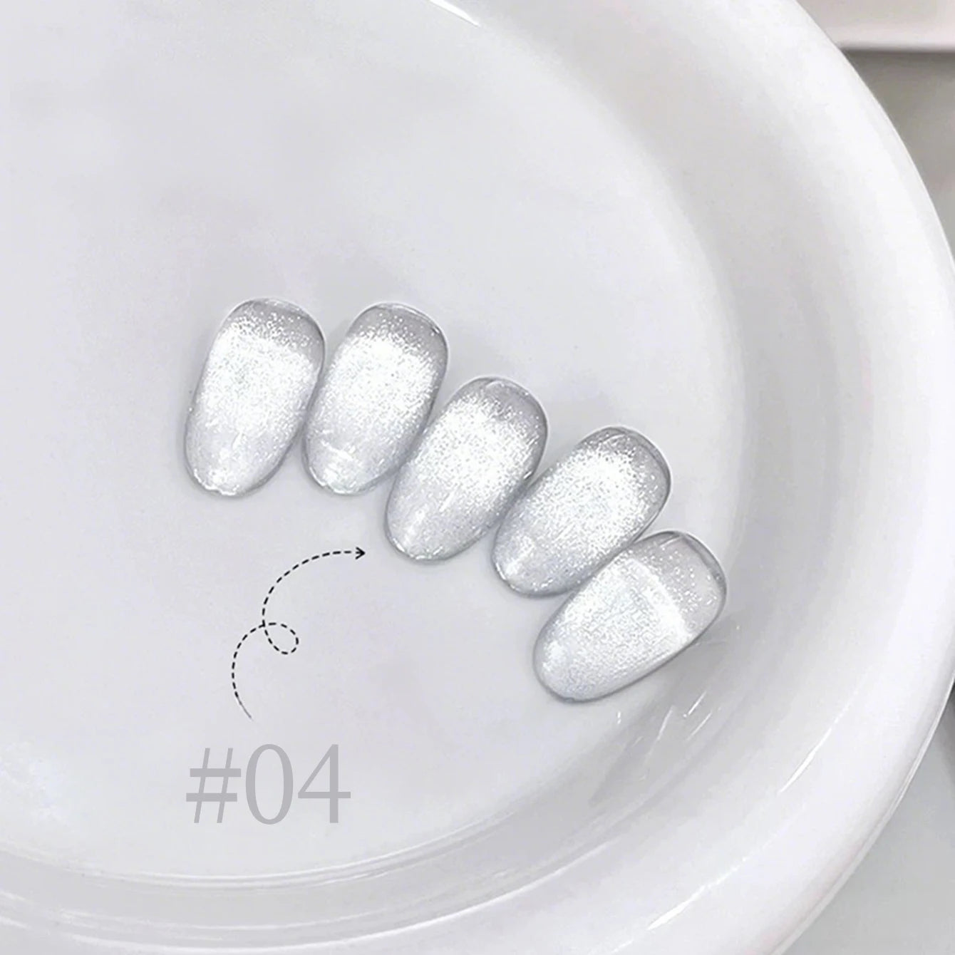 10ML 1-8pcs 2026 New Style Clear Universal White Glass Beads Cat Eye Magnet Gel Nail Polish Suitable For Toe Nails White Nails