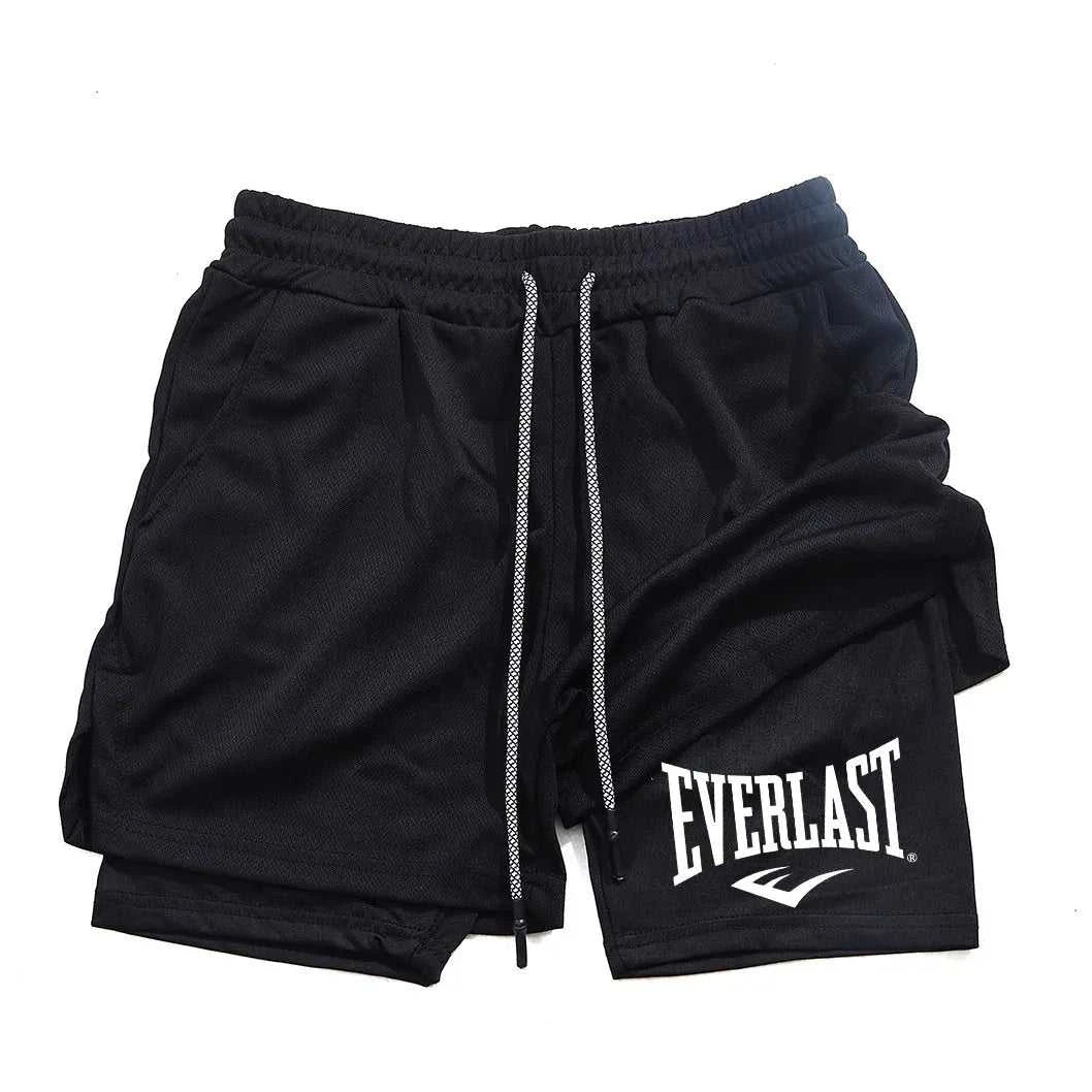 EVERLAST Men's Fashion Brand Shorts Summer Comfortable Quick Drying Sportswear Gym Jogging Training Men's Fitness 2 in 1 Shorts The jack market .AU The jack market .AU Men Fashion $ 35 14:29;5:361386