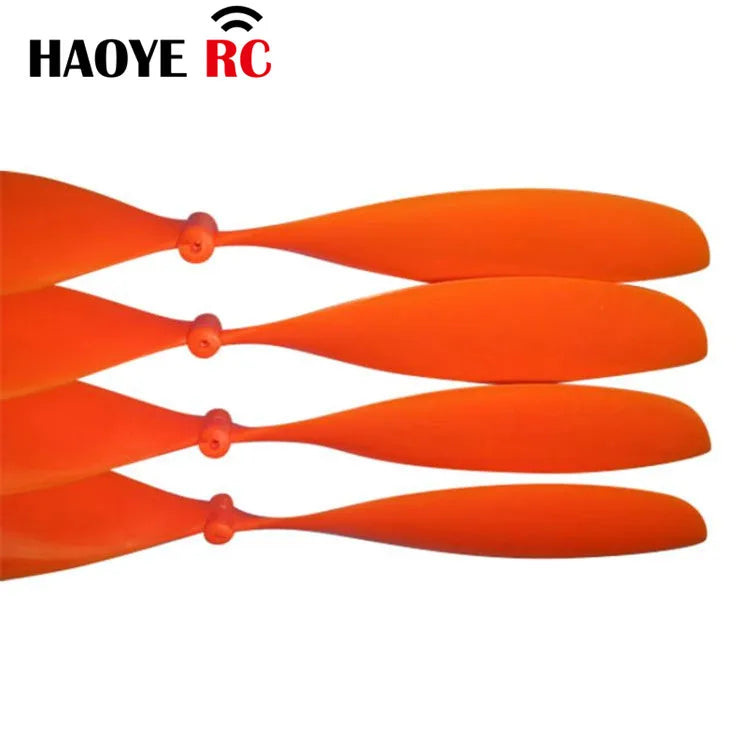 Haoye 10 Pcs Propeller 6-12 Inch For RC Rubber Band Powered Aircraft Model Orange/ Silver grey/Black Color For RC Model Plane