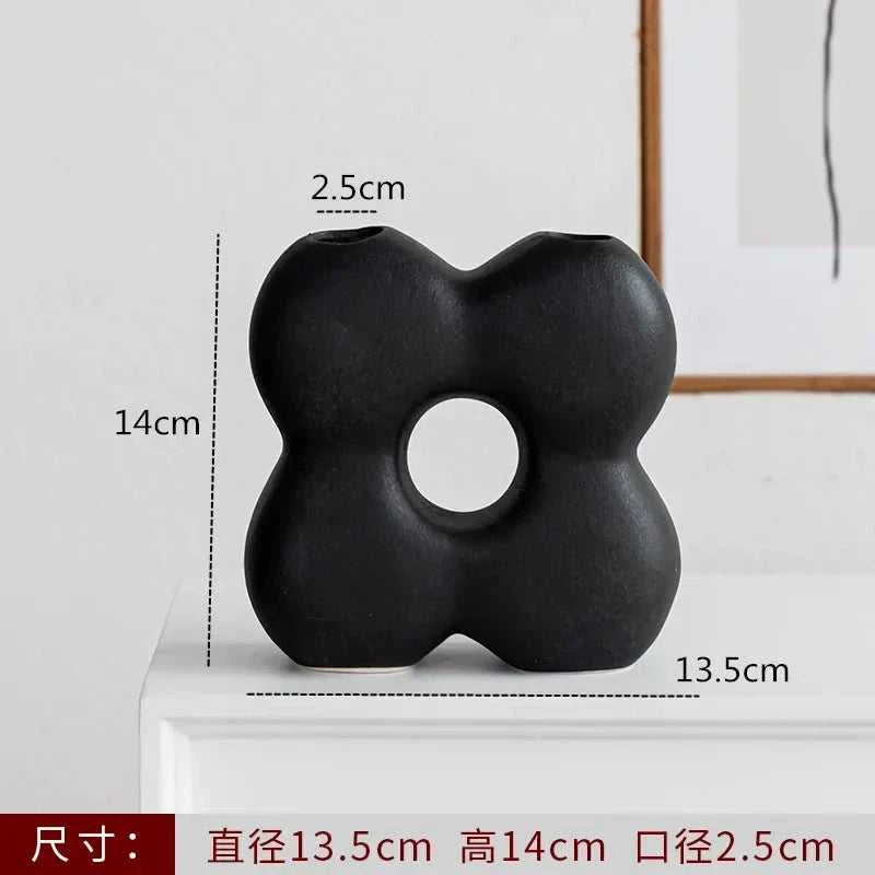 Nordic Decoration Home Flower Vase Black and White Art Ceramic Vase Minimalism Dried Flower Arrangement Accessories B&B Ornament The jack market .AU The jack market .AU Home $ 51 14:200006155#1pcs