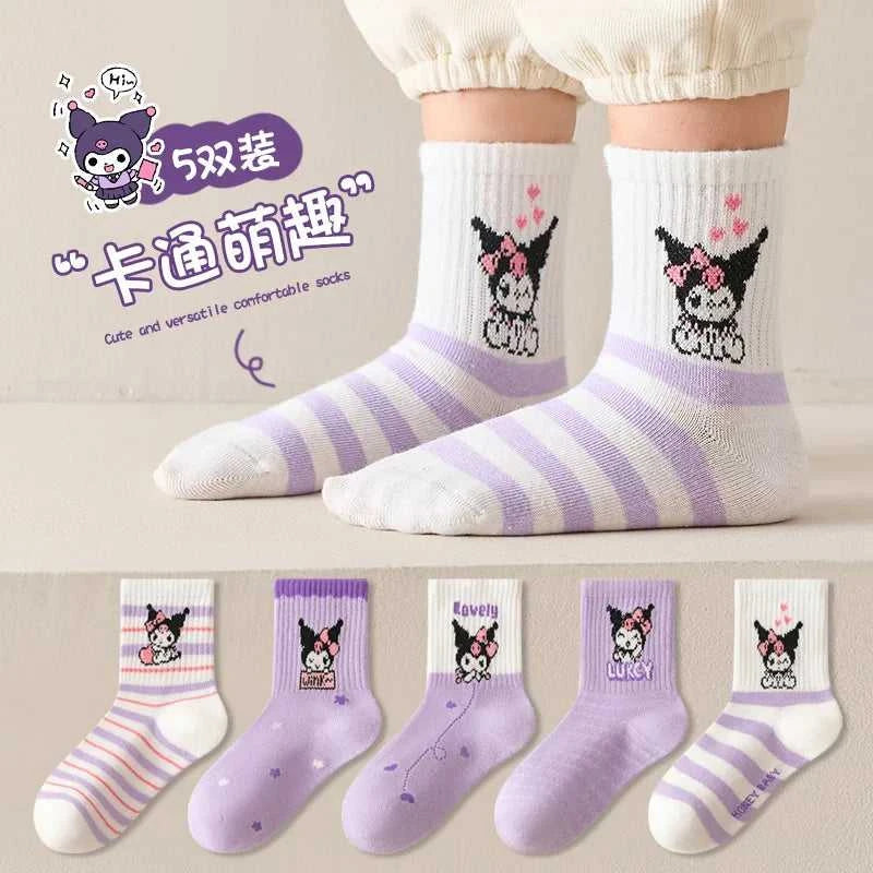 5 Pairs Kuromi Kids Socks Melody Kawaii New Fall Winter Cartoon Boy Children Mid-calf Socks Cotton Sock for Girls Gifts The jack market .AU The jack market .AU Mum & Kids: Essential Products for Every Family $ 26 14:350852#b;200007763:201336100;977:100014064#S 1-3 years old
