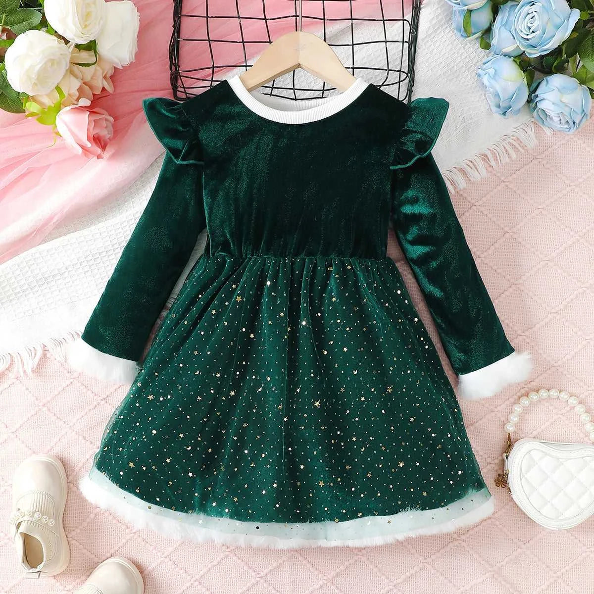 Christmas Dress for Kids Girls 4-7 Years Star Print Long Sleeves Dresses New Year Party Clothing Winter Daily Casual Wear 4Color The jack market .AU The jack market .AU Mum & Kids: Essential Products for Every Family $ 31 14:1254#SHM332-1;200000463:200004187#4Y