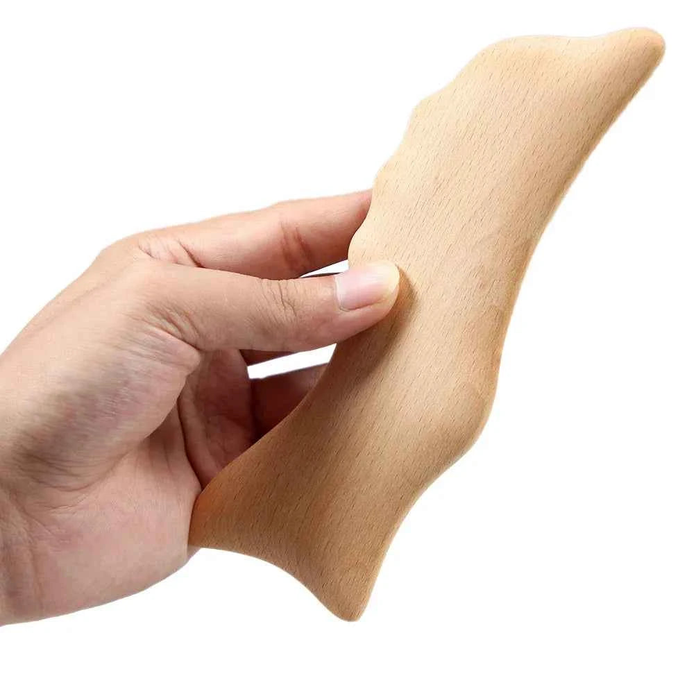 Wooden Whale Gua Sha Massage Tool - Beech Wood for Enhanced Body Circulation & Relaxation