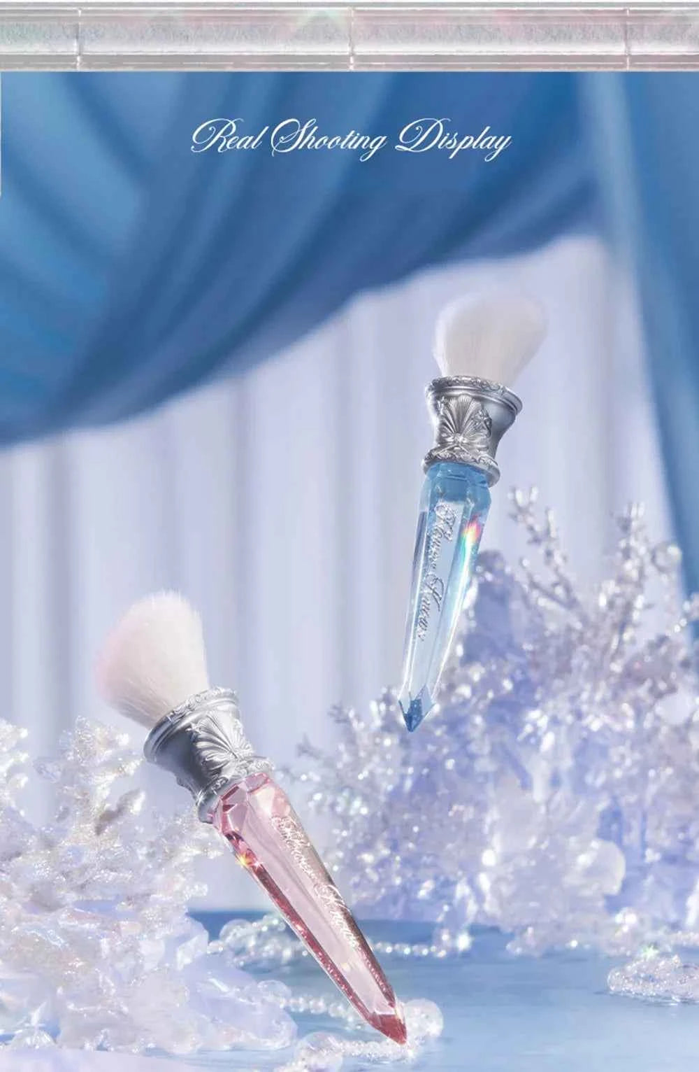 Flower KnowShell Jewel Butterfly Blush Brush - Cloud-Shaped Angled Bristles for Flawless Application