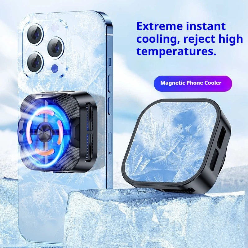 New Mobile Phone PUBG Game Cooler Semiconductor AI Temperature Control with RGB Light Magnetic/Back Clip Cooling Radiator