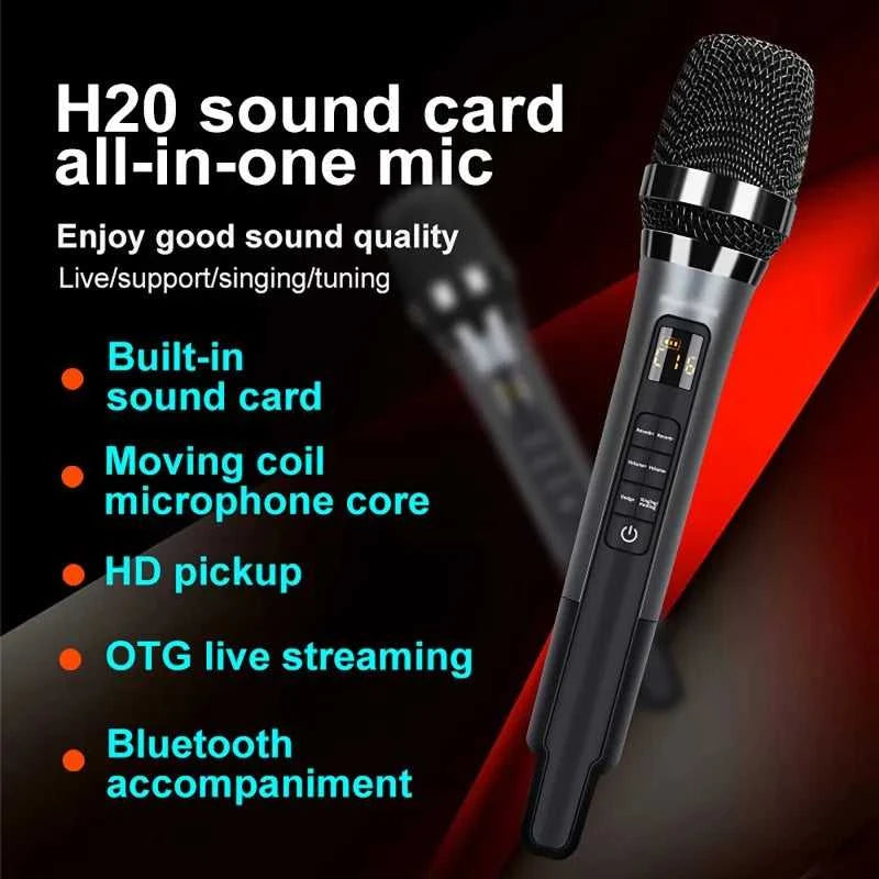 Handheld Microphone with Sound Card Effects All-in-One Noise-Canceling Mic Reverb Connecting Cell Phone for Equipment Live The jack market .AU The jack market .AU Accessories Electronics $ 101 14:193#black