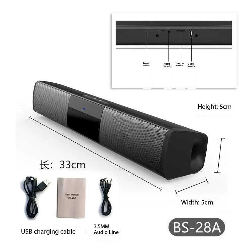 40W Soundbar TV Portable Bluetooth-compatible Speaker Sound Bar Wireless Column Home Theater Sound System RCA AUX For TV PC The jack market .AU The jack market .AU Accessories Electronics $ 95 14:347#BS28A 330x50x50mm