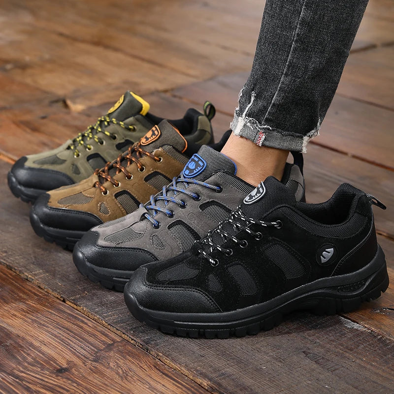 Men's Outdoor Hiking Shoes Anti-Slip Wear-Resistant Breathable Durable Camping Sneakers Comfortable Casual Sneakers
