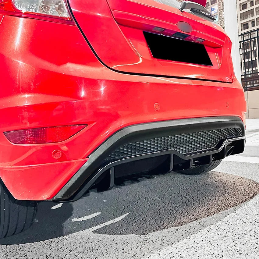 Car  Accessories 2012 2013 2014 2015 2016 2017 For Ford Fiesta ST MK7 Rear Bumper Diffuser Lip Parts Exterior Splitter Body Kit