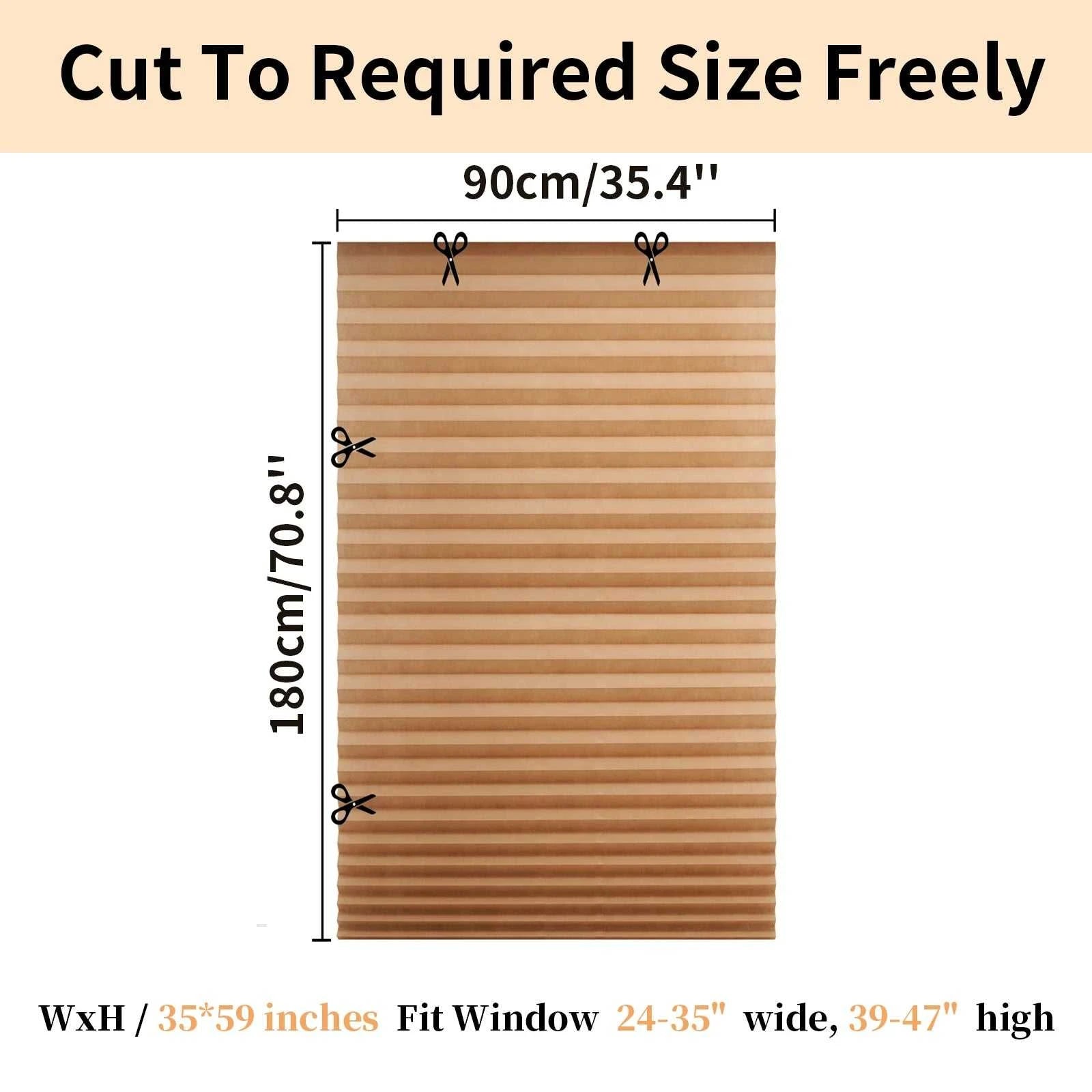 1Pc Shades Self-adhesive Half/Full Windows Nonwoven Folding Curtain Bathroom Balcony Living Room Balcony Curtains Pleated Blinds The jack market .AU The jack market .AU Home $ 51 14:365458#60X150CM Full