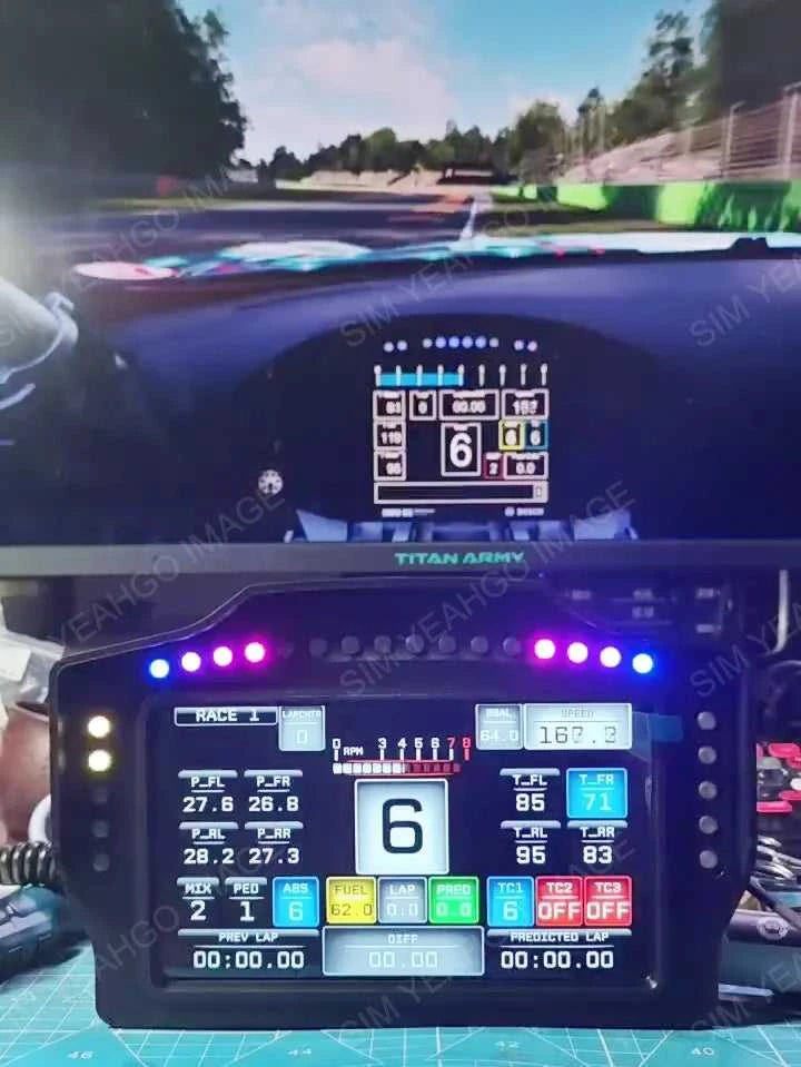 PC Simracing Games 7 inch Multi-functional Instrument Speed Display Dashboard for MOZA FANATEC Simagic Logitech G29 Accessories The jack market .AU The jack market .AU Accessories Electronics $ 217 14:193#WK 7inch Meter