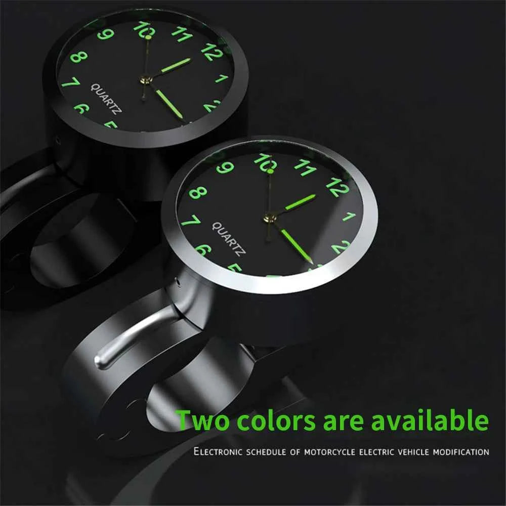 Universal Motorbike Bike Waterproof Handlebar Clock With Night Vision Light 22-25mm Motorcycle Handlebar Mount Clock Watch