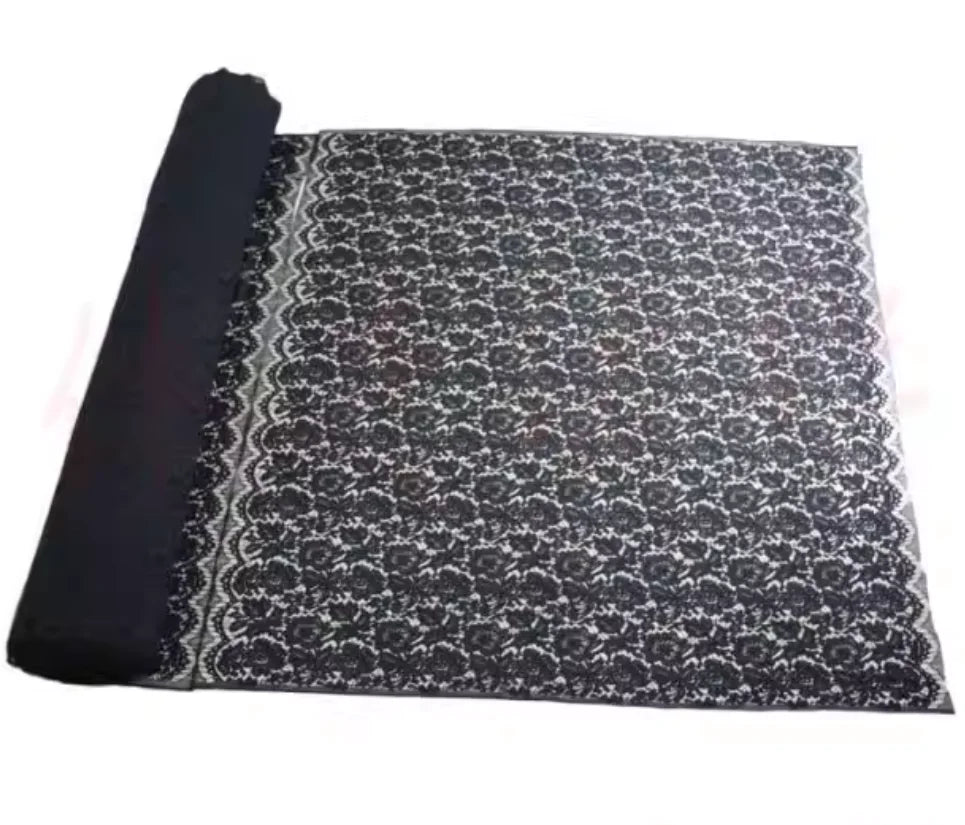 1.5*1.5meters Embroidery Eyelash Cotton Lace Fabric French Cord Lace Cloth African Guipure Lace For Party Wedding Dress  RS980