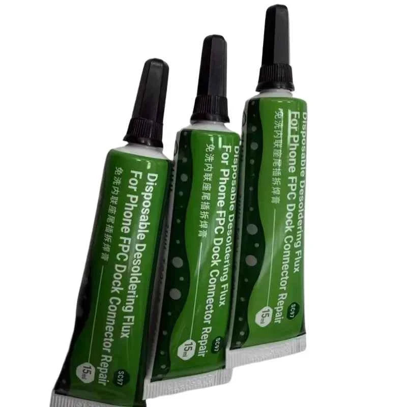 2UUL SC97 Desoldering Flux 15ml Disposable Paste for Phone FPC Dock Connector Repair No-Clean PCB Soldering Phone Welding Paste