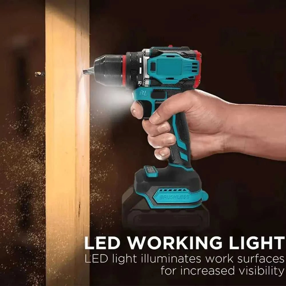 10mm Brushless Electric Impact Drill Driver 2-Speed Cordless Power Tool for Home DIY Construction 18V Battery Not Included The jack market .AU The jack market .AU Home $ 84 14:771#No battery